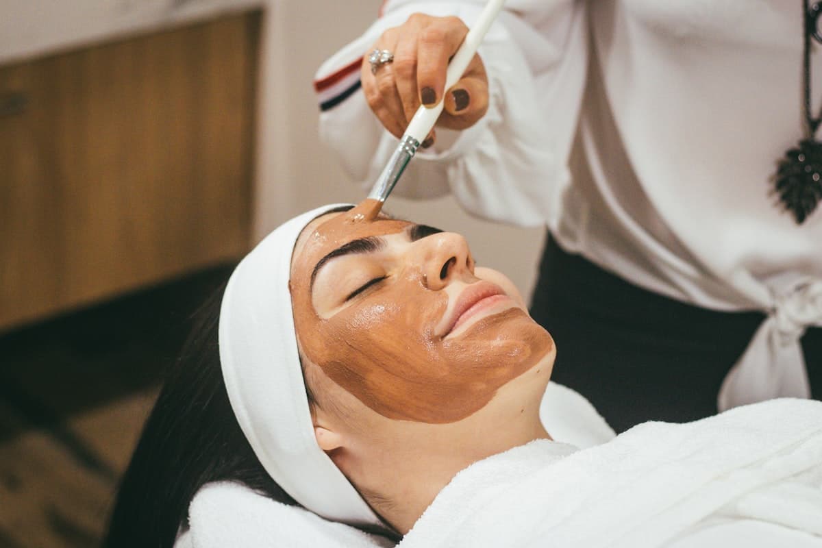 Spa facial treatment at Evelyn's salon